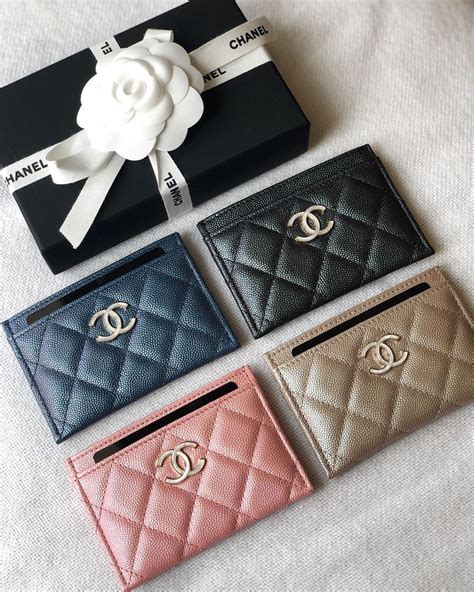 women's chanel card holder|chanel small card holder price.